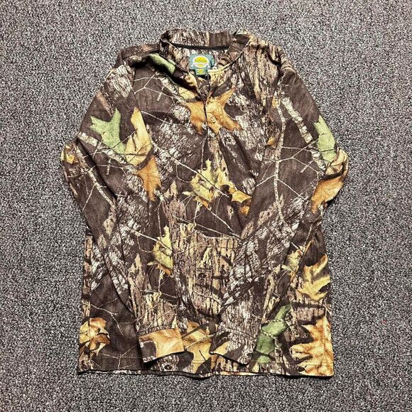 Cabela's Other - Cabela’s Outdoor Gear Camo Fleece Long Sleeve Henley – Brown/Green – Size M
